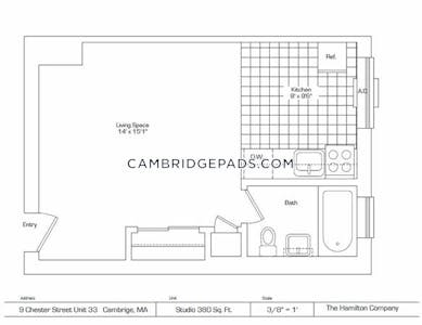 Cambridge Apartment for rent Studio 1 Bath  Davis Square - $2,200