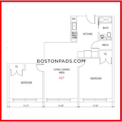 Dorchester/south Boston Border 2 Bed 1 Bath BOSTON Boston - $3,100