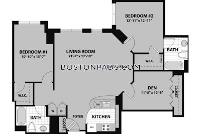 Waltham Apartment for rent 2 Bedrooms 2 Baths - $3,432