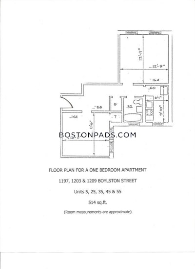 Fenway/kenmore Apartment for rent 1 Bedroom 1 Bath Boston - $2,350